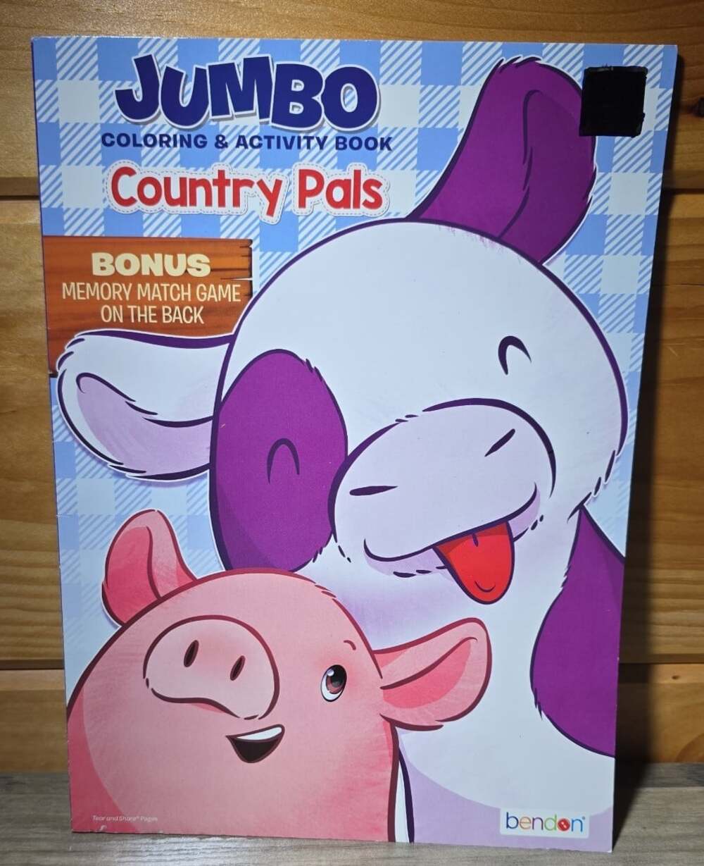 Bendon Jumbo Country Pals Coloring Activity Book Farm Animals Kids New 80 Pages